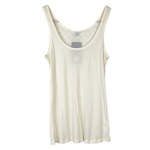 NWT Splendid Ivory Ribbed Scoop Neck Tank Top